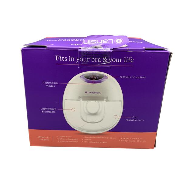 Lansinoh DiscreetDuo Wearable Breast Pump Hands Free BPA Free NEW in Box - Picture 2 of 5